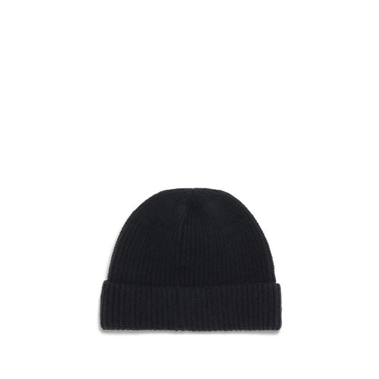 Prada Black Fleece Wool Beanie