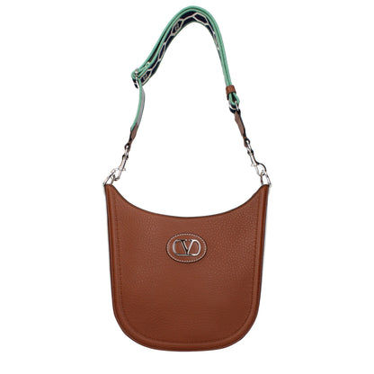 Valentino Garavani Brown Leather Crossbody Bag