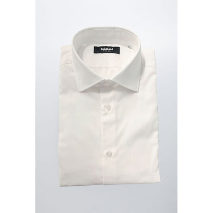 Baldinini Trend White Cotton Men's Shirt