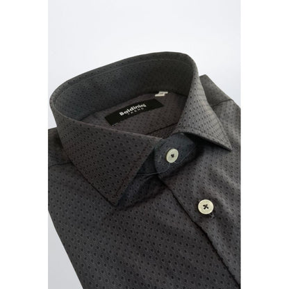 Baldinini Trend Gray Cotton Shirt