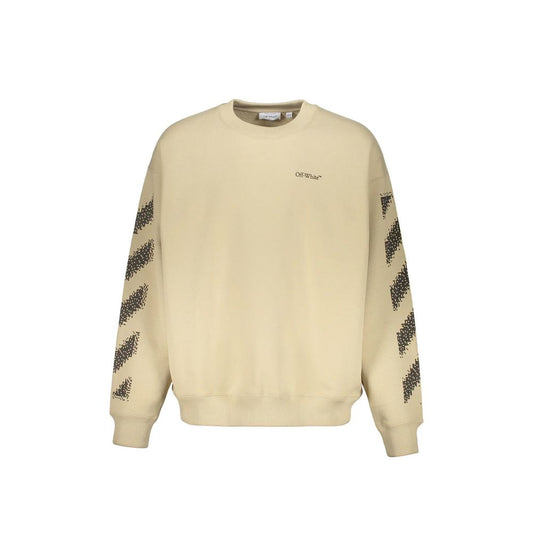 Off-White Beige Cotton Sweatshirt