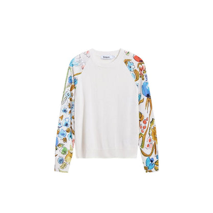 Desigual White Viscose Sweatshirt