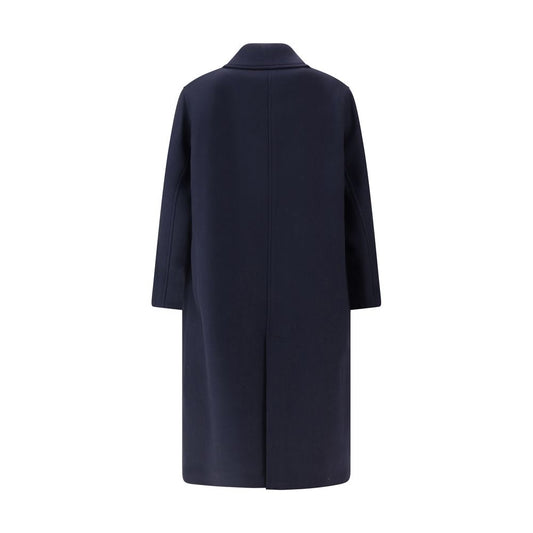 Sunflower Blue Fleece Wool Coat