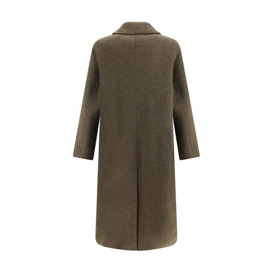 Sunflower Green Fleece Wool Coat