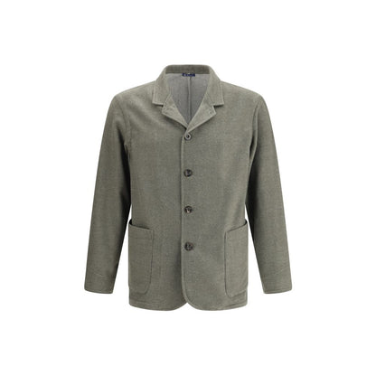 Finamore Green Fleece Wool Coat