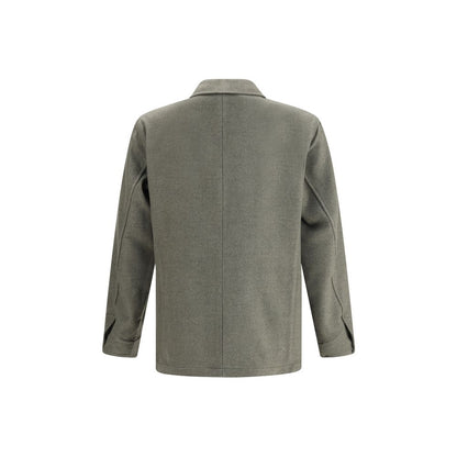 Finamore Green Fleece Wool Coat