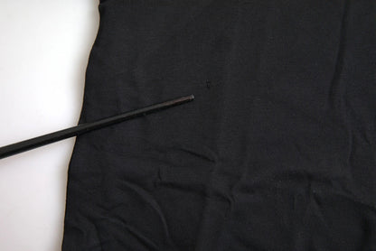 Balenciaga Black Cotton Logo Print Crew Neck Short Sleeves T-shirt