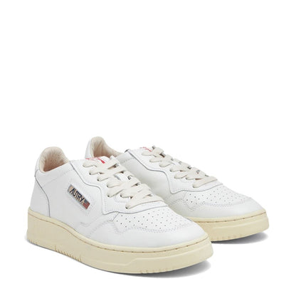 Autry White Leather Low Top Sneakers