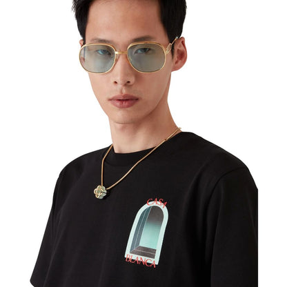 Casablanca Black Cotton T-Shirt
