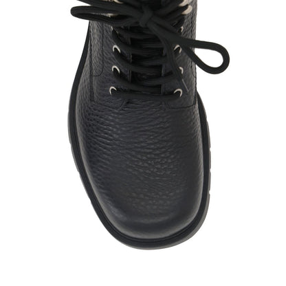 Bottega Veneta Black Calfskin Lace-Up Boots