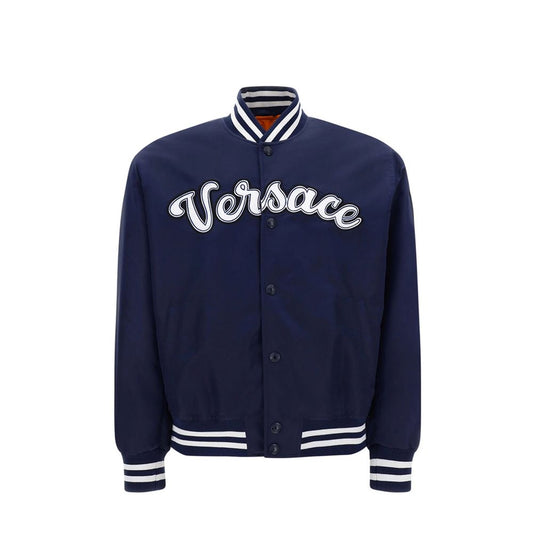 Versace Blue Nylon Bomber