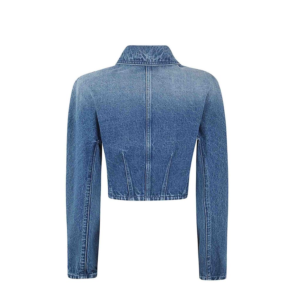 Versace Blue Cotton Denim Jacket
