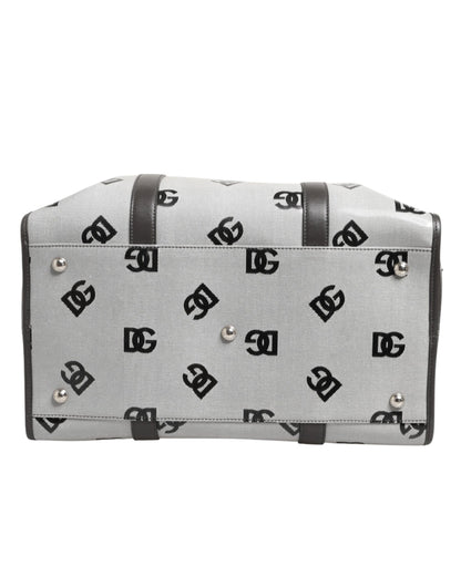 Dolce & Gabbana White DG Logo Pet Carrier Logo Plaque Top Handle Bag