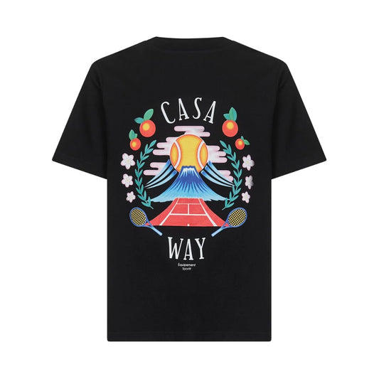 Casablanca Black Cotton T-Shirt