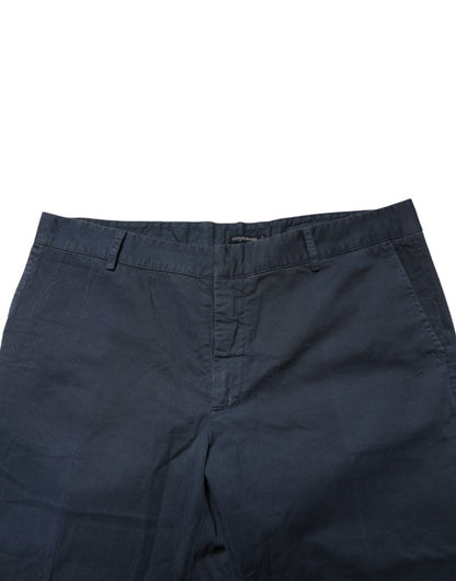 Master Coat Blue Skinny Fit Mid Waist Men Chino Trouser Pants