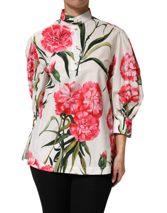 Dolce & Gabbana Multicolor Floral Long Sleeves Blouse Top