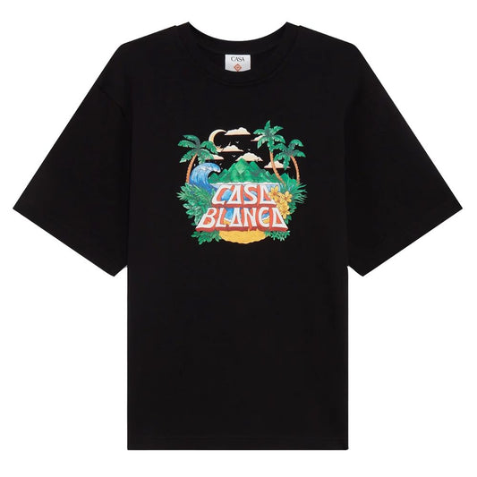 Casablanca Black Cotton T-Shirt