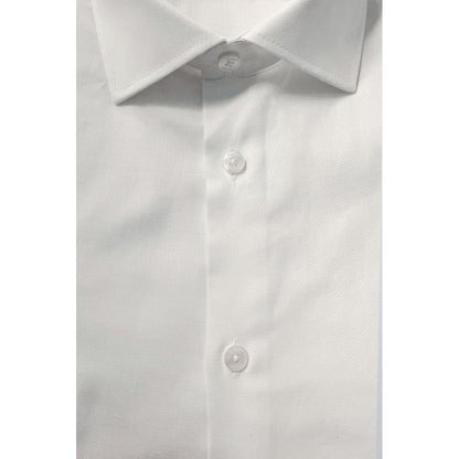 Baldinini Trend White Cotton Men's Shirt