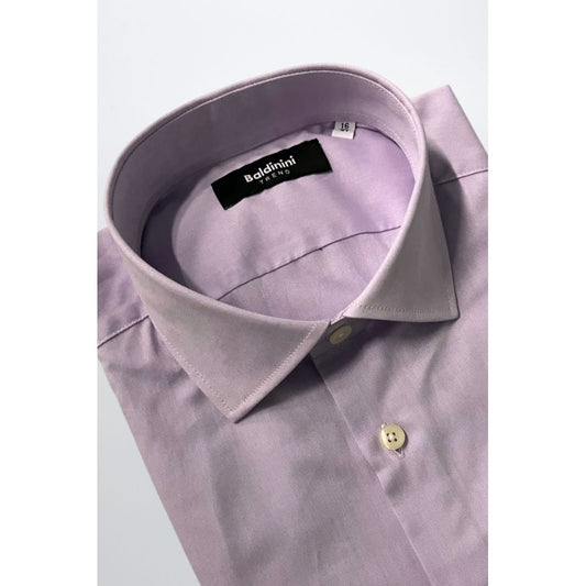 Baldinini Trend Purple Cotton Men Shirt
