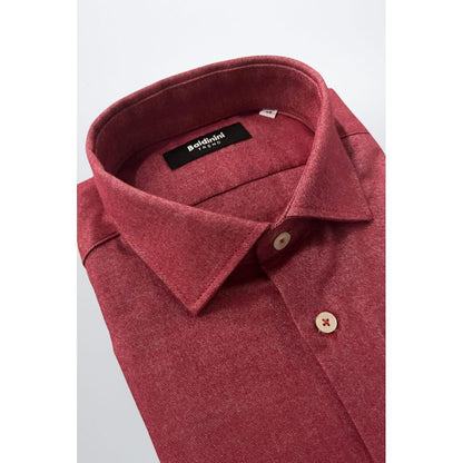 Baldinini Trend Red Cotton Men's Shirt