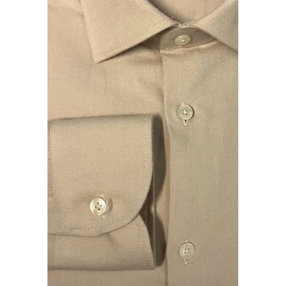 Baldinini Trend Beige Cotton Men Shirt
