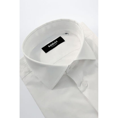 Baldinini Trend White Cotton Men Shirt
