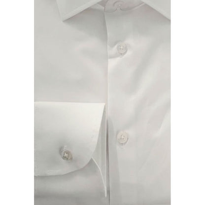 Baldinini Trend White Cotton Men Shirt
