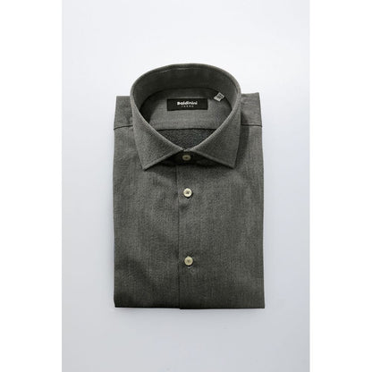 Baldinini Trend Gray Cotton Men Shirt