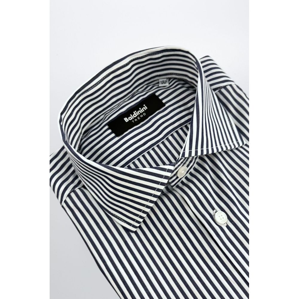 Baldinini Trend Blue Cotton Men Shirt