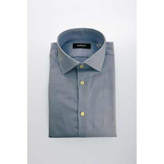 Baldinini Trend Light Blue Cotton Men Shirt