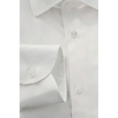 Baldinini Trend White Cotton Men's Shirt