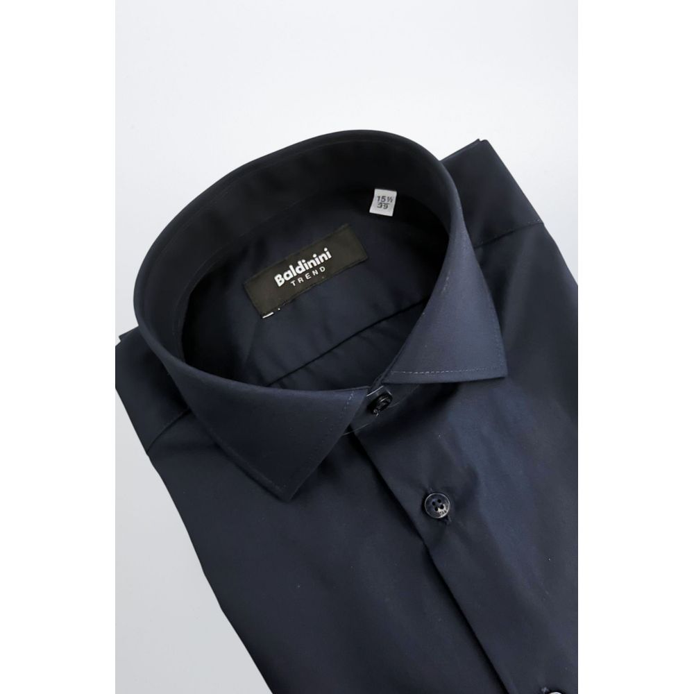 Baldinini Trend Blue Cotton Men Shirt