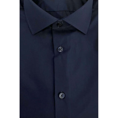 Baldinini Trend Blue Cotton Men Shirt