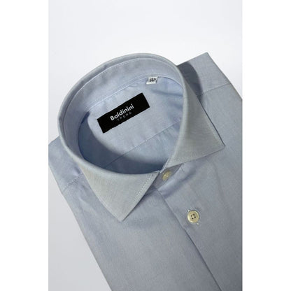 Baldinini Trend Light Blue Cotton Men Shirt