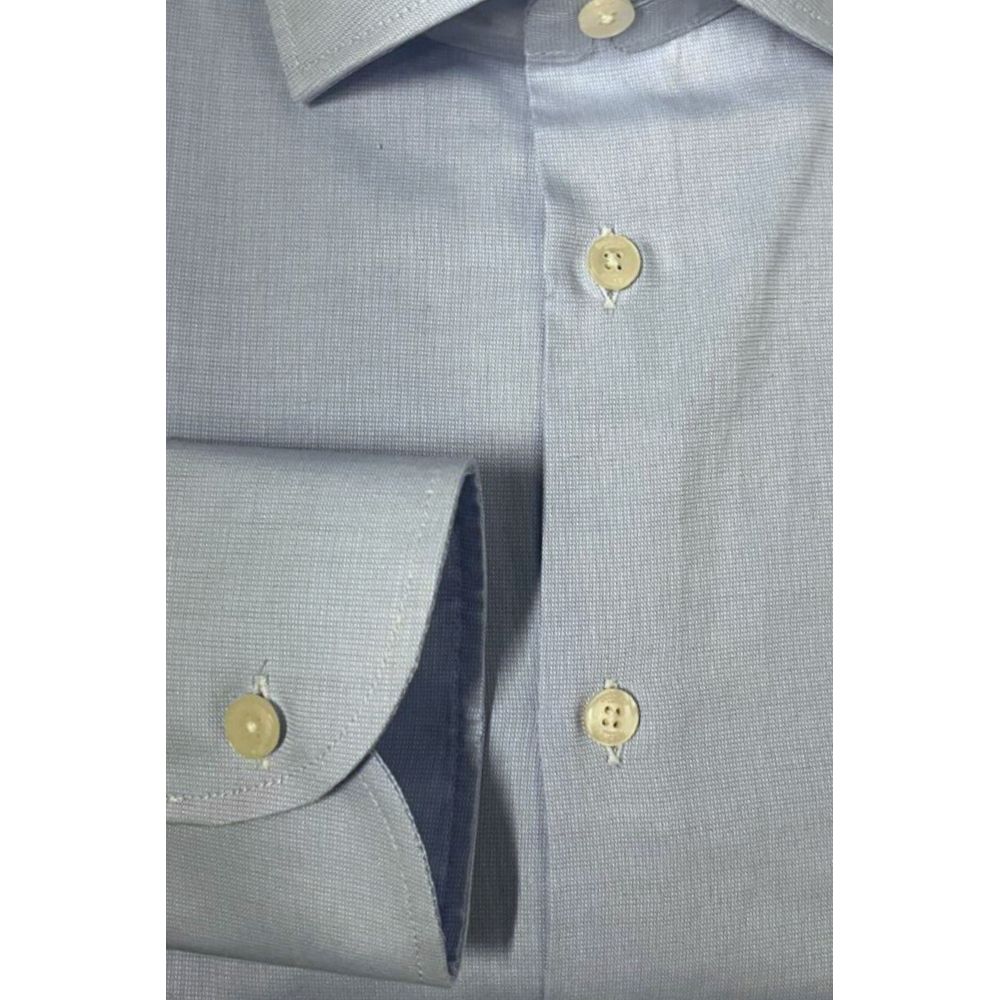 Baldinini Trend Light Blue Cotton Men Shirt