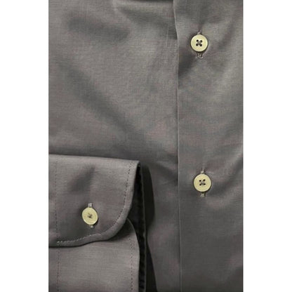 Baldinini Trend Gray Cotton Men Shirt