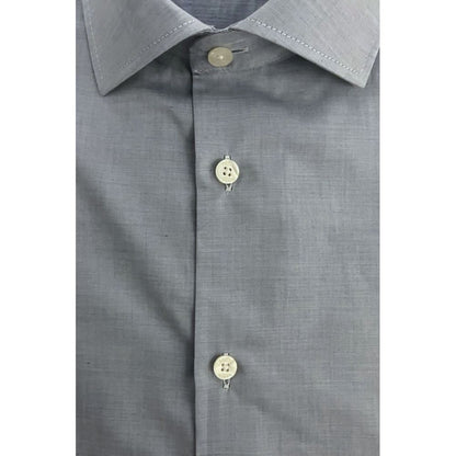 Baldinini Trend Light Blue Cotton Men Shirt