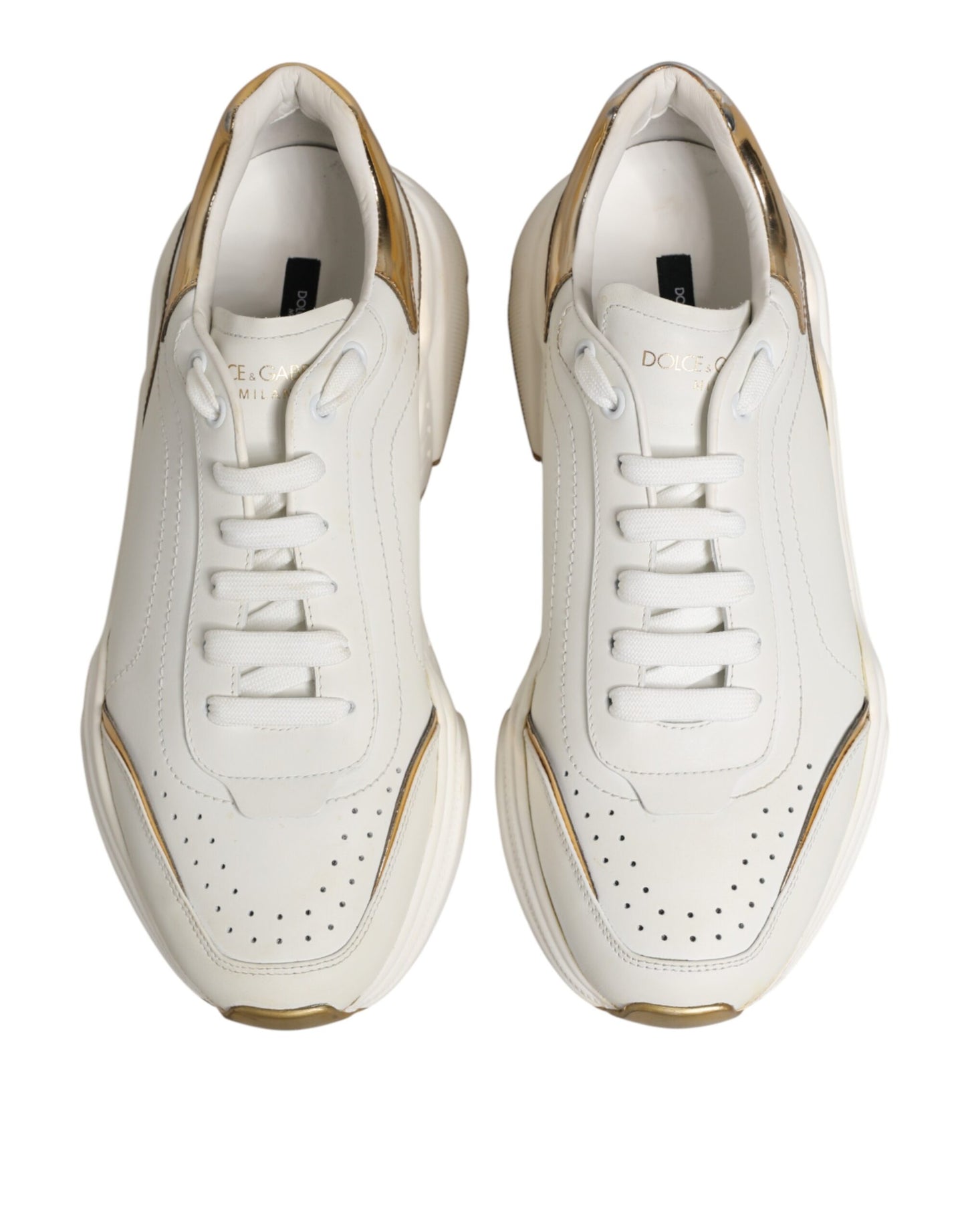 Dolce & Gabbana White Gold Daymaster Low Top Sneakers  Shoes
