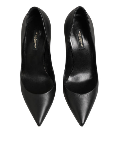 Dolce & Gabbana Black Patent Leather High Heels Pumps Shoes