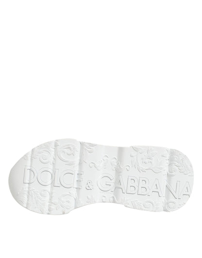 Dolce & Gabbana White Leather Daymaster Low Top Sneakers Shoes
