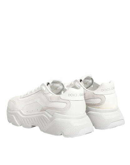Dolce & Gabbana White Leather Daymaster Low Top Sneakers Shoes
