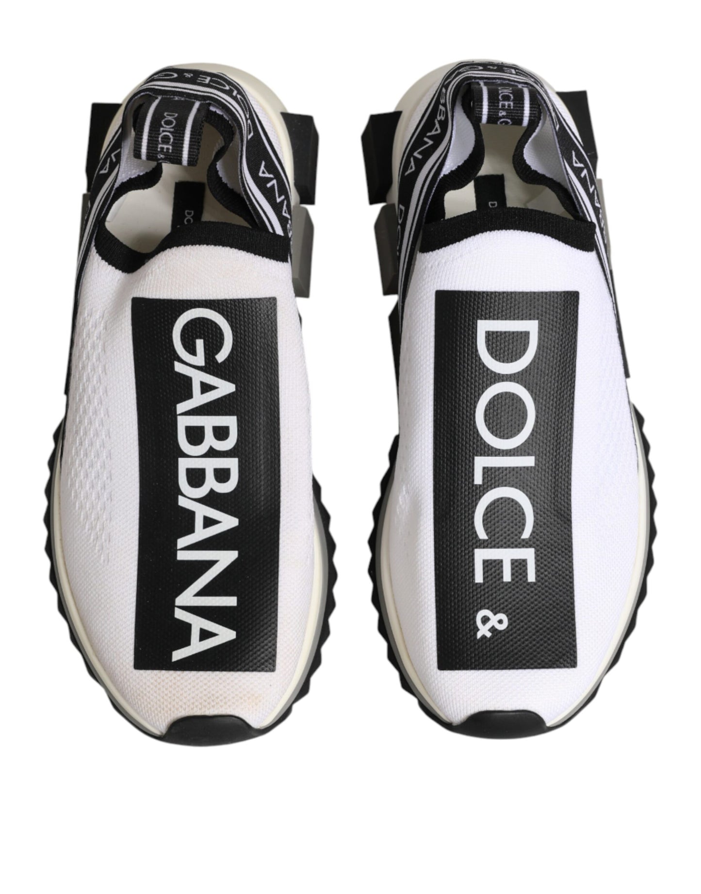Dolce & Gabbana White Logo Low Top Sorrento Sneakers Shoes