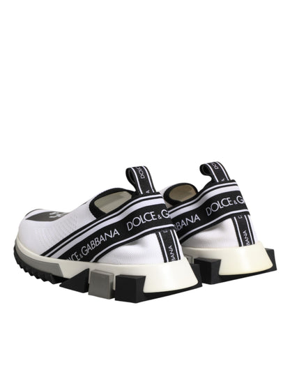 Dolce & Gabbana White Logo Low Top Sorrento Sneakers Shoes