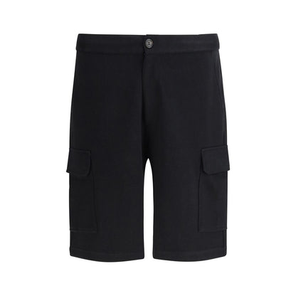 Brunello Cucinelli Black Cotton Bermuda Shorts