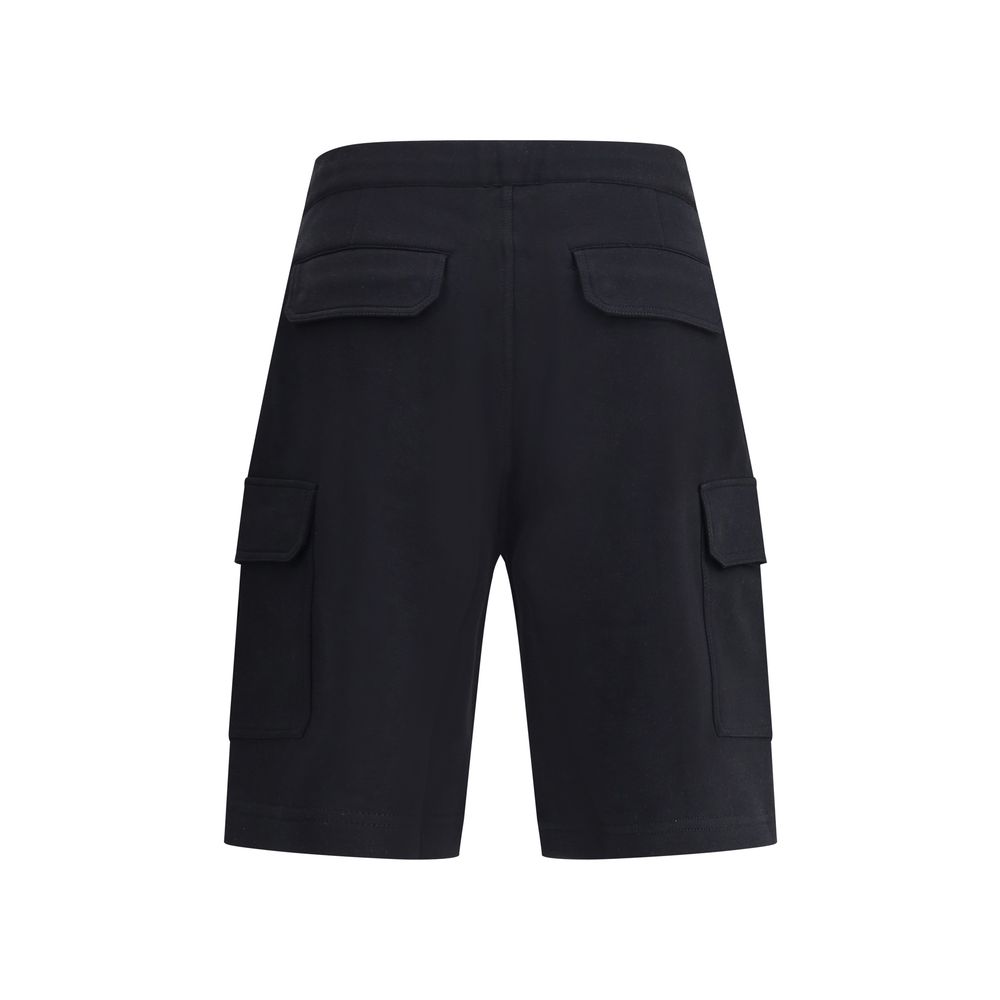 Brunello Cucinelli Black Cotton Bermuda Shorts