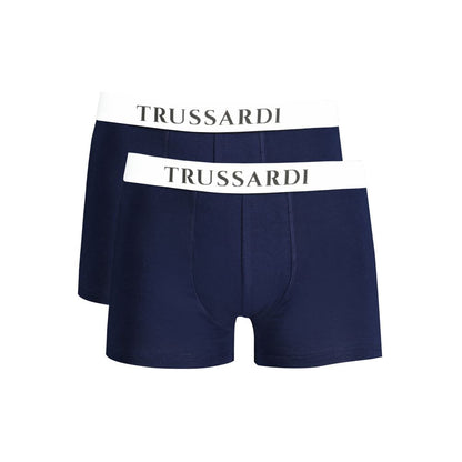 Trussardi Blu Cotton Men's Boxer Underwear