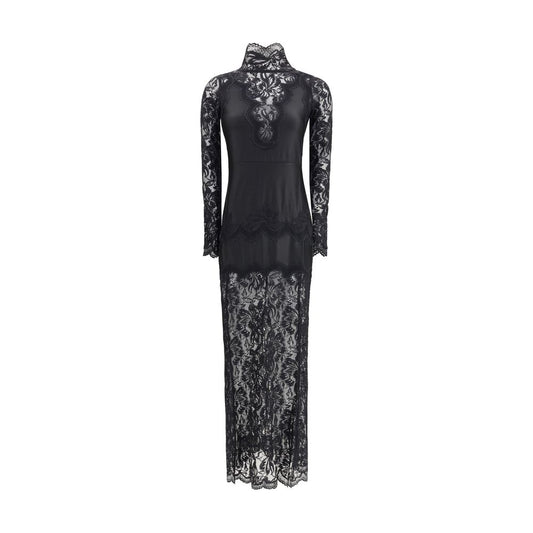 Rabanne Black Polyamide Long Dress