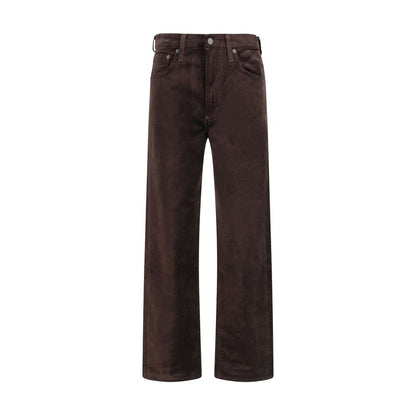 Citizens of Humanity Brown Cotton Straight-Leg Jeans