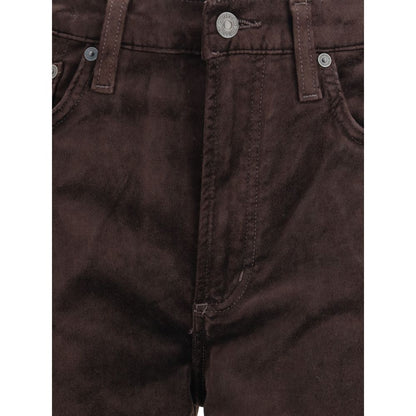 Citizens of Humanity Brown Cotton Straight-Leg Jeans