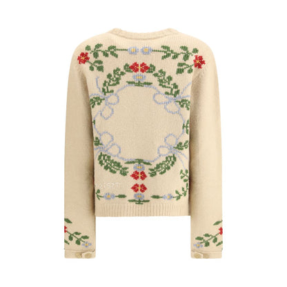 Baziszt Beige Alpaca Vicugna Pacos Cardigan